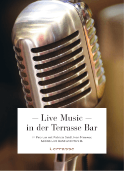 Live Music — in der Terrasse Bar