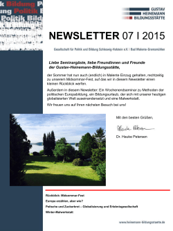 GHB Newsletter - Gustav-Heinemann