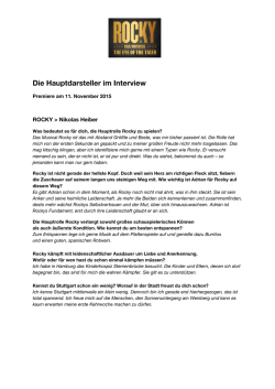 Interview Hauptdarsteller