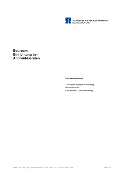 Eduroam Einrichtung bei Android