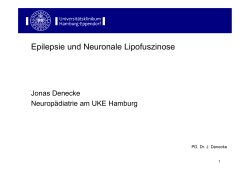 Epilepsie und Neuronale Lipofuszinose - NCL