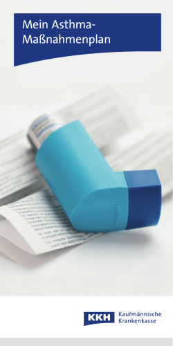 Mein Asthma- Maßnahmenplan - KKH Kaufmännische Krankenkasse