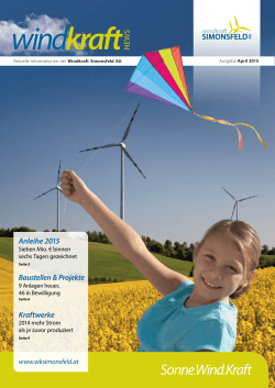 Ausgabe April 2015 - Windkraft Simonsfeld