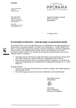 E-Lehrmittel Anforderungen an Ger&auml;te