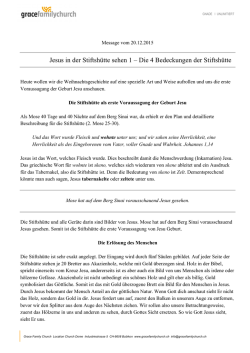 Jesus in der Stiftshuette sehen 1 - Die 4 Bedeckungen der Stiftshuette