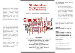 Glaubenskurs - Katholische Hochschulgemeinde Dortmund