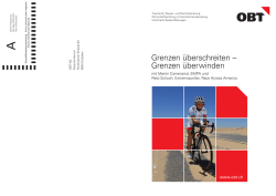 Grenzen &uuml;berschreiten &ndash; Grenzen &uuml;berwinden