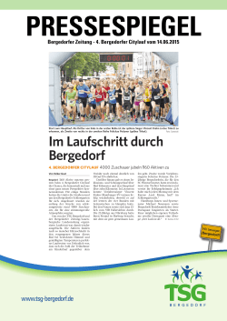 Pressespiegel Bergedorfer Citylauf 2015