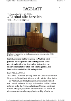 Tagblatt Online - IDA - Interreligiöse Dialog