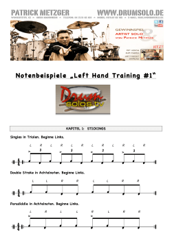 Notenbeispiele „Left Hand Training #1“