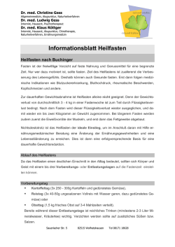 Heilfasten nach Buchinger