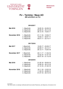 PJ Termine- NAO 2015 bis 2017