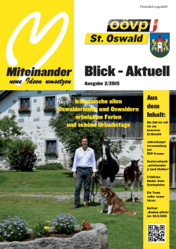 Blick - Aktuell - ÖVP St. Oswald