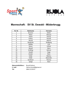Mannschaft: SV St. Oswald - Möderbrugg
