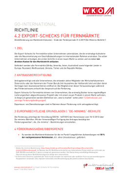 GO-INTERNATIONAL RICHTLINIE 4.2 EXPORT