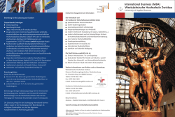 International Business (MBA) Wests&auml;chsische Hochschule Zwickau