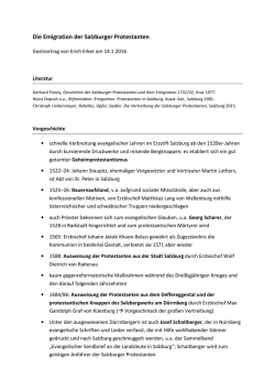 Emigration der Salzburger Protestanten