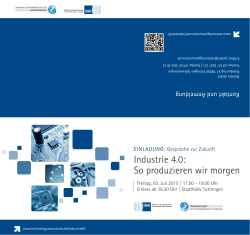 Industrie 4.0: So produzieren wir morgen - IHK Schwarzwald