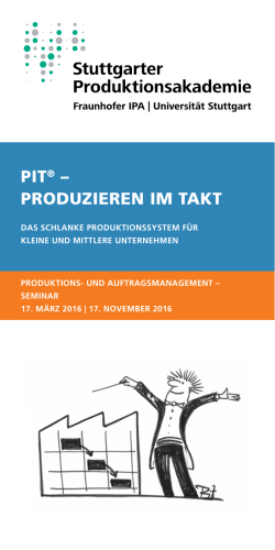 PIT® – PRODUZIEREN IM TAKT - Stuttgarter Produktionsakademie