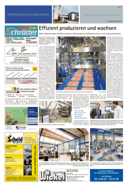 Effizient produzieren und wachsen - Scheld