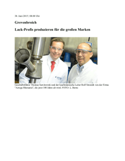 Grevenbroich Lack-Profis produzieren f&uuml;r die gro&szlig;en Marken
