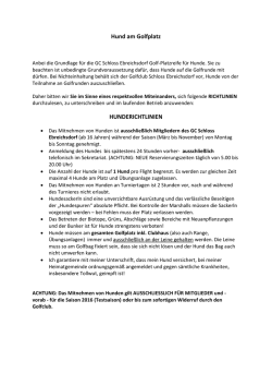 Hunderichtlinien Golfplatz