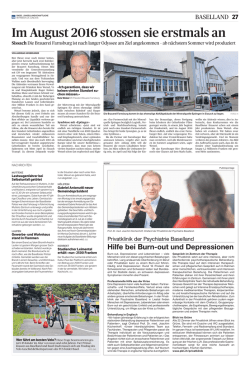 Im August 2016 stossen sie erstmals an