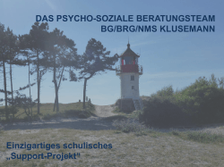 Das psychosoziale Team - NMS BG BRG Klusemannstraße