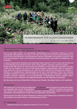 ifs fr&uuml;hlingscamp 2016 - Internationale Filmschule K&ouml;ln