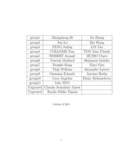 group1 Zhengzheng Bi Jin Zhang group2 Jun Lu Zisi Wang group3