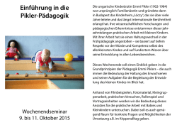 Einf&uuml;hrung in die Pikler