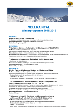 Winterprogramm - Alpengasthof Praxmar