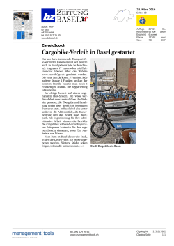 Cargobike-Verleih in Basel gestartet