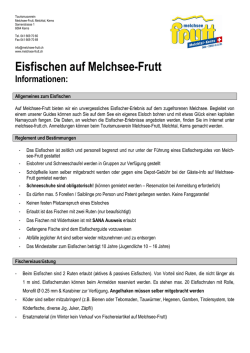 Informationsblatt Eisfischen auf Melchsee