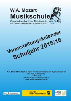 Veranstaltungen - Mozart Musikschule Horn