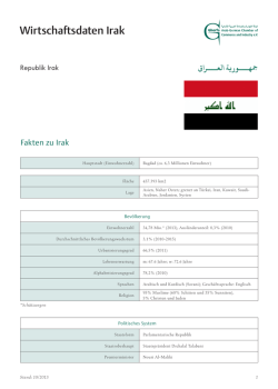 Wirtschaftsdaten Irak