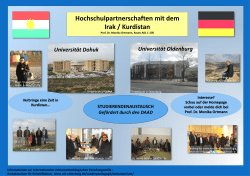 Hochschulpartnerschaften mit dem Irak / Kurdistan Prof. Dr. Monika
