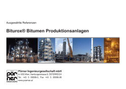 Biturox® Bitumen Produktionsanlagen