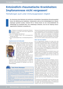 Impfanamnese nicht vergessen!