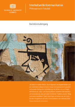 Interkulturelle Kommunikation - Technische Universit&auml;t Chemnitz