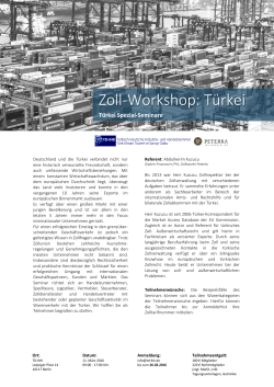 Zoll-Workshop: Türkei - TD-IHK