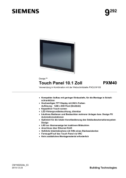 Touch Panel 10.1 Zoll PXM40