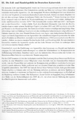 III. Die Zoll- und Handelspolitik im Deutschen Kaiserreich