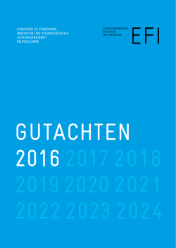 gutachten zu forschung, innovation und technologischer