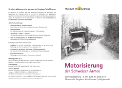 Flyer Motorisierung - Museum im Zeughaus Schaffhausen