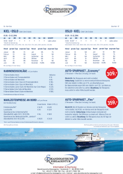 Fahrplan und Preise Fähre Kiel