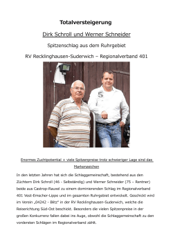 Totalversteigerung Dirk Schroll und Werner Schneider