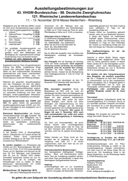 Ausstellungsbestimmungen zur - Landesverband Rheinischer