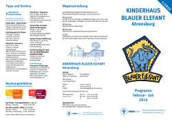 Aktuelles Programm  - Kinderhäuser Blauer Elefant