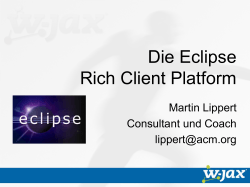 Die Eclipse Rich Client Platform